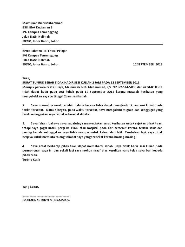 Surat Tunjuk Sebab