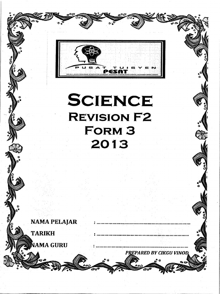 Science Form 2 Revision