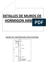 Detalles constructivos de muros de hormigón armado