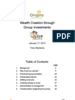 Wealth Creation Through Group Investments