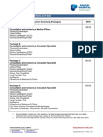 PHKL Screening Packages July 2010