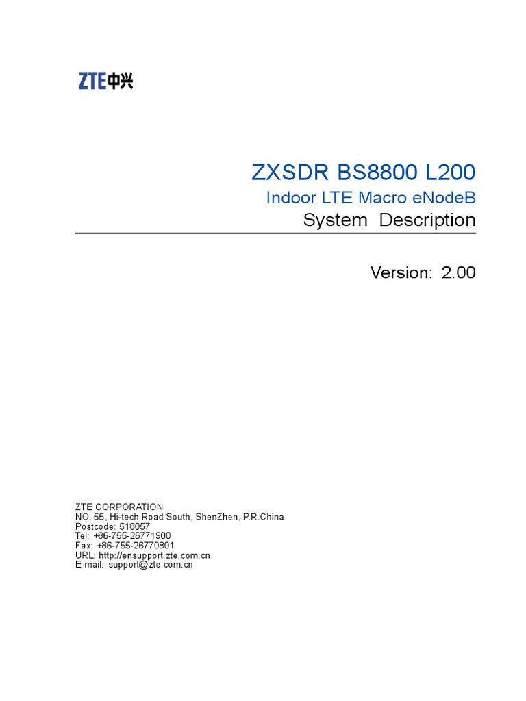 ZXSDR BS 8800 L200 PDF | PDF