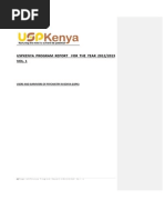 Uspkenya Program Report 2012-2013 Vol 1