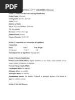 Material Safety Data Sheet of D Fructose