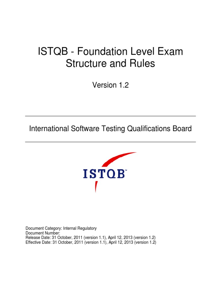 Istqb CTFL Exam Structure and Rules v1 2 PDF International Software Istqb CTFL Exam Structure and Rules v1 2 PDF International Software