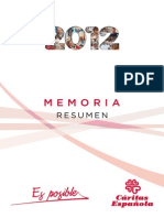 Resumen Memoria Caritas 2012