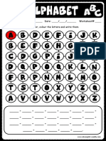 Name: - Date: - / - / - Worksheet# - Follow The Alphabet Order, Colour The Letters and Write Them