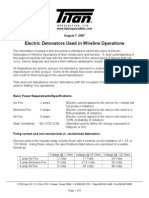 Electric Detonators Used in Wireline Operations