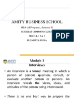 Amity Business School: MBA (All Programs), Semester III Business Communication Module 2 & 3 DR Smrita Sinha