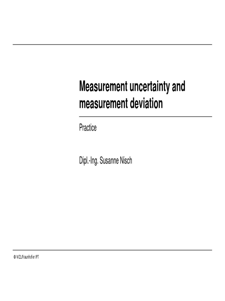 12 Measurement Uncertainty | PDF | Uncertainty | Measurement