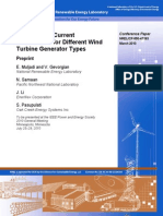 Short Circuit Current Contribution for Diff Wind Turbine Gen Types