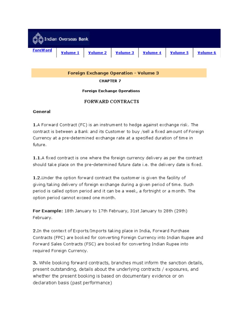 Forward Contracts Foreign Exchange Market Hedge Finance - 