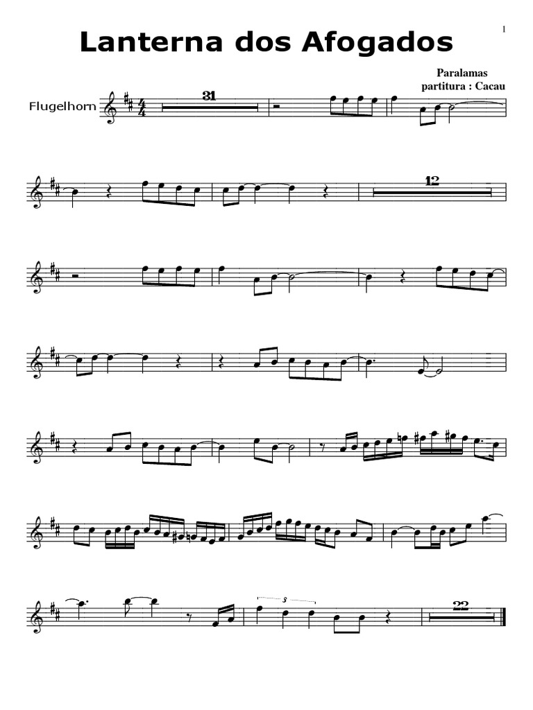 Letra Da Musica Lanterna Dos Afogados