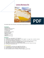 Lemon Meringue Pie: Ingredients