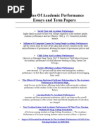 Download Theories of Academic Performance Essays and Term Papers by Hail Glee Du SN175064353 doc pdf
