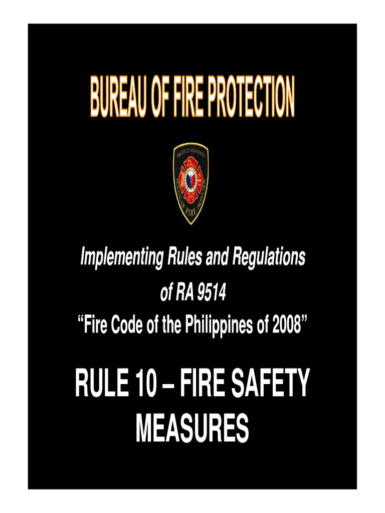 RULE 10 RA 9514 Outline | PDF | Fire Safety | Explosive Material