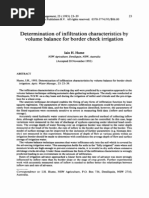 Volume Balance Infiltration