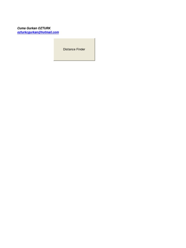 Distance Finder | PDF