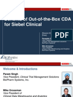 2013 OHSUG - Benefits of Out-of-the-Box CDA for Siebel Clinical