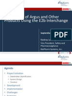 2013 OHSUG - Integration of Argus and Other Products Using the E2B Interchange