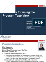 2013 OHSUG - Use Cases for using the Program Type View in Oracle Life Sciences Data Hub (LSH)