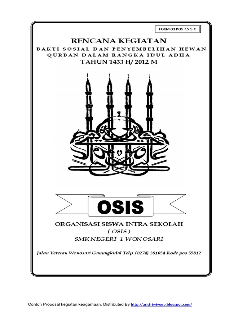 Contoh Proposal Kegiatan Keagamaan