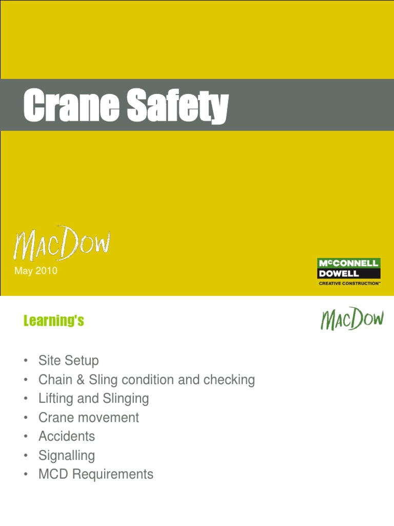 Crane Safety and Lifting Procedures | PDF | Rope | Crane (Machine)