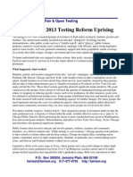 Fairtest - The Spring 2013 Testing Reform Uprising - For Ap Conf-1