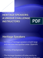 Combined Heritage Speakers Panel