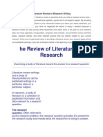 He Review of Literature For Research