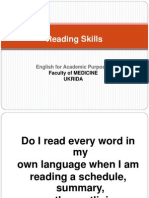 Reading Skills: English For Academic Purposes