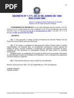 Decreto No 1.171- De 22 de Junho de 1994