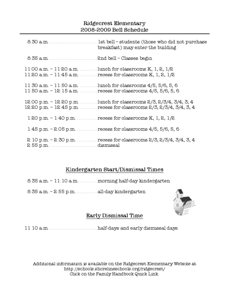 RC Bell Schedule 0809 | PDF