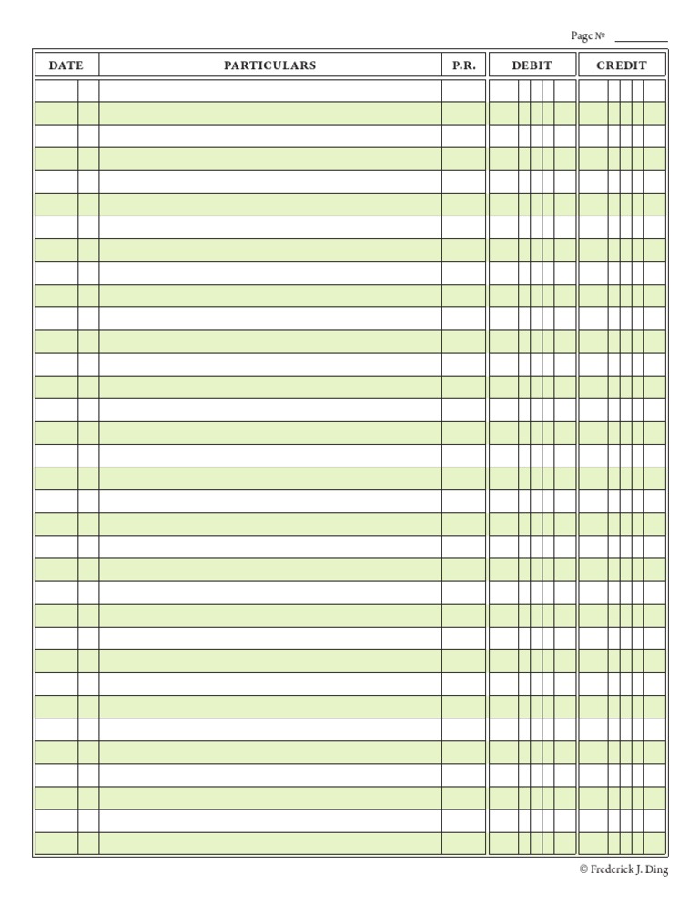 Free Printable General Journal Template