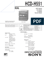 Sony HCD h551 Service Manual (9 960 534 11)