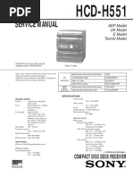 Sony HCD h551 Service Manual (9 960 534 11)