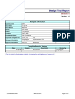 Design Test Report: Template Information