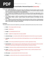 Download Westward Expansion Study Guide With Answers by mrkball SN175177234 doc pdf