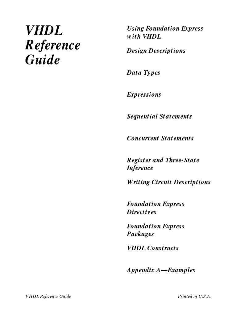 VHDL Tutorial by Xilinx | PDF | Data Type | Vhdl