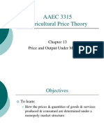 AAEC 3315 Agricultural Price Theory: Price and Output Under Monopoly
