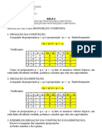 negação das proposições lógicas