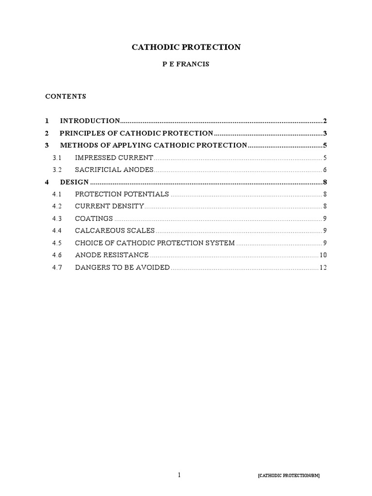 Overview of Cathodic Protection Systems | PDF | Anode | Corrosion