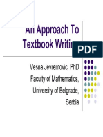 Jevremovic-An Approach to Textbook Writing