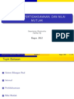 1 Interval, Pertidaksamaan, Dan Nilai Mutlak - Handout