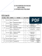 Jadwal s1 Fisika