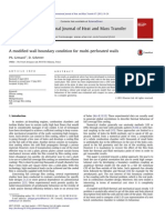 A Modified Wall Boundary Condition For Multi-Perforated Walls