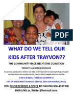 Trayvon Discussion Flier 10.4.13