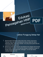 Edukasi Pencegahan HNP