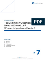 Top 25 Finnish Questions You Need To Know S1 #7 Where Did You Learn Finnish?
