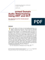 Audio Watermarking Using DCT and DWT